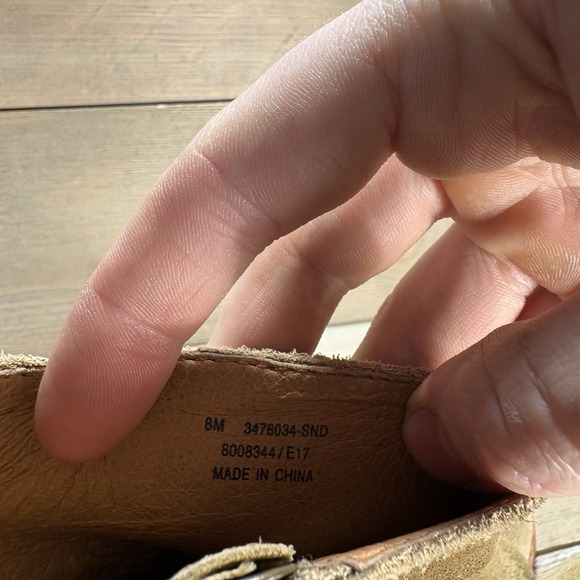 frye dancia womens size 8 shoes brown suede peep toe heel ankle booties boots - Picture 8 of 10